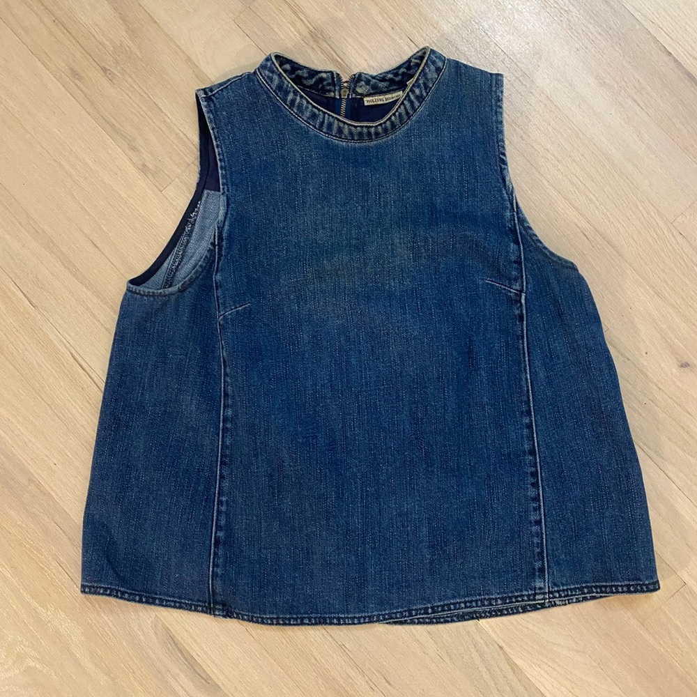 Anthropologie Denim Shell Tank top